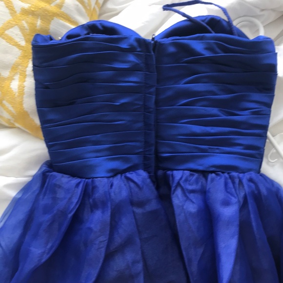 Blue formal short dress - Picture 3 of 3